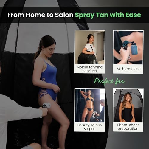 Large Portable Spray Tan Tent with Clear Window & Extraction Opening