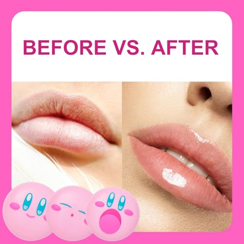 Kirby 6EA Cute Lip Balm for Girls, Fruity Lip Balm for Women with Vitamin E, Honey & Matcha Extract, Made in Japan, Shea Butter Lip Balm & Lip Moisturizer for Dry Lips, Milk + Peach + Mango