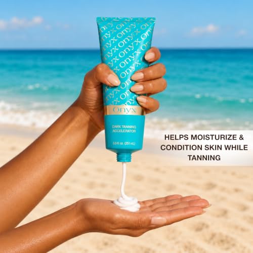Onyx Dark Tanning Accelerator Lotion - Bronzer-Free with Tyrosine for Deep Golden Tan