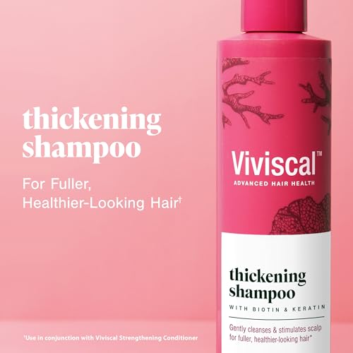 Viviscal Thickening Shampoo 8.45 Fl Oz Pack of 2 - Biotin, Keratin & Marine Collagen