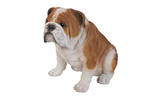 Large Bulldog Garden Statue - Realistic Polyresin Dog Sculpture for Indoor Outdoor Decor