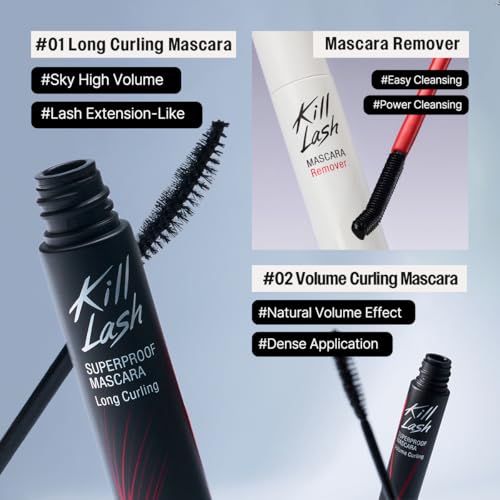 CLIO Kill Lash Superproof Waterproof Mascara Set - Long Curl & Volume Mini + Remover