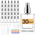 Reusable 15ml Glass Perfume Spray Bottles Set with Labels & Accessories