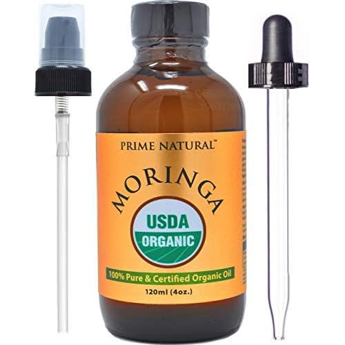 PRIME NATURAL Organic Black Seed Oil [4oz] & Organic Moringa Oil [4oz] Bundle - USDA Certified - Cold Pressed, Virgin, Unrefined, Vegan