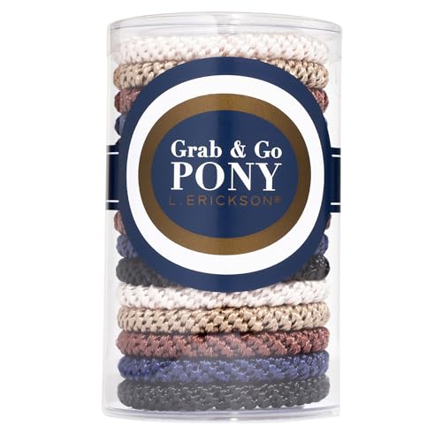 Neutral Hair Ties for Thick Hair 15 Pack - Strong No-Pull Ponytail Holders