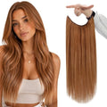 Full Shine Invisible Wire Hair Extensions 10 Inch Ginger Remy Human Hair