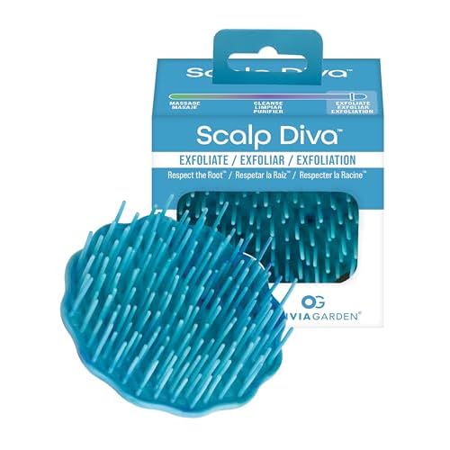 Olivia Garden Scalp Diva Scalp Care Brush - Healthy hair starts with a healthy scalp - Helps with Exfoliating, Cleansing and Massaging - Professional Hair Care Tool for All Lengths - Snag-Free Design