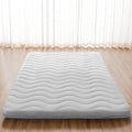 Grey Full Japanese Floor Futon Mattress 3.5'' Thick Foldable Tatami Bed & Sleeping Pad
