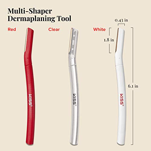 Kiss New York Eyebrow Razor Trimmer Facial Hair Shaper Remover, Multipurpose Exfoliating Dermaplaning Dermaplane Shaving Tools for Men & Women 9 Count