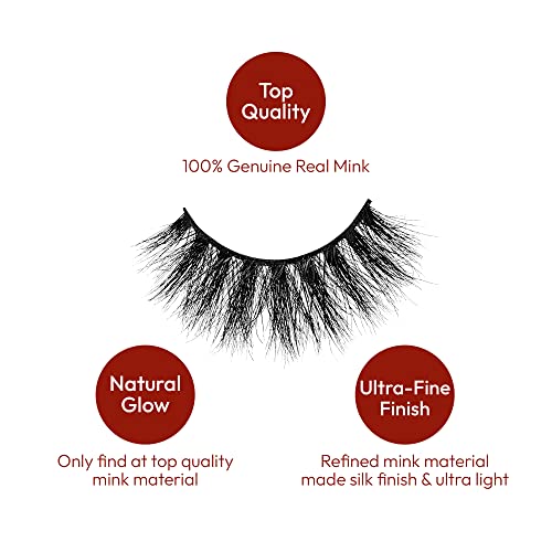 i?ENVY False Lashes, Imperial Mink High-End Eyelashes, Handcrafted Dramatic Natural Lashes, Wispy Fluffy Volume Extension Eyelashes (ADELAIDE)