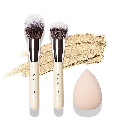 Makeup Brush Set with Sponge - Soft, Vegan, Cruelty-Free, Blending Tools