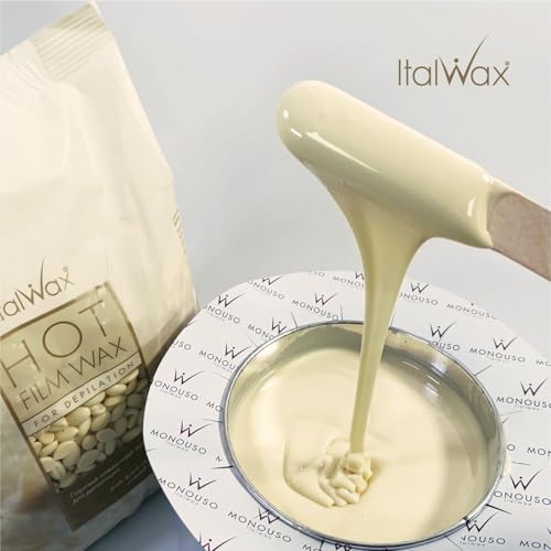 Italwax White Chocolate Hard Wax Beads 35.27 oz Long Setting Stripless Wax with Vanilla Fragrance for Large Areas