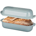 Enameled Cast Iron Bread Loaf Pan with Lid - 12.5x5.5 inch, 5qt, Seasalt