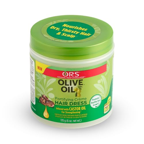ORS Olive Oil Fortifying Creme Hairdress infused with Castor Oil for Strengthening - Multi-Use Styling Cream Infused with Collagen & Avocado Oil for Strength & Length - Bundle