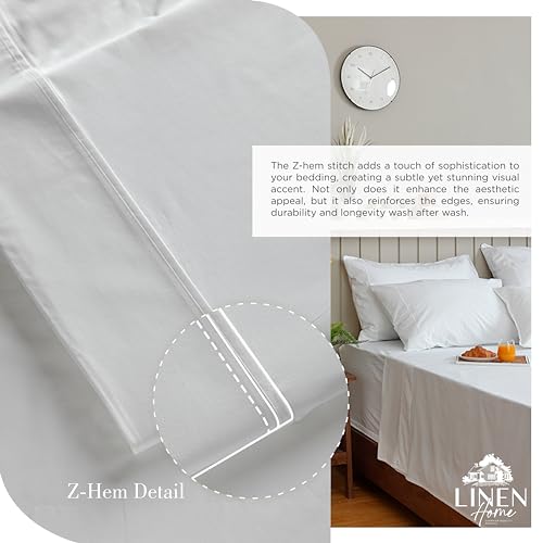 White King Sheet Set - 2-Piece Percale Cotton Bed Sheets with Deep Pockets - Cooling & Breathable Hotel Quality - Variation 01