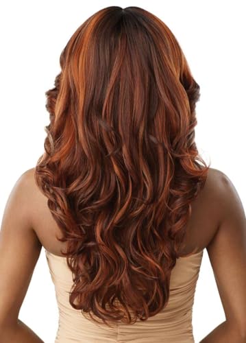 Outre Lace Front Wig - Melted Hairline Mandisa Chocolate Swirl - Glueless, Pre-Plucked, Deep Parting