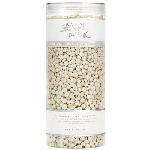 White Ultra Sensitive Zinc Oxide Hard Wax Beads for Face & Bikini - 23 oz - Satin Smooth