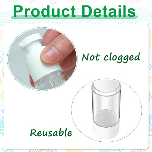 Sabary 3.4 oz Clear Airless Pump Bottles Refillable Cosmetic Dispenser Travel Size