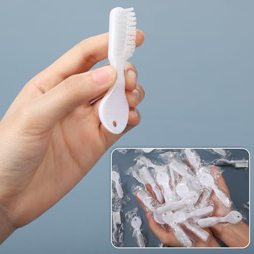 200 Pcs Mini Toothbrush Thumbprint Handle Individually Packaged - Bulk Travel Oral Care Set (Variation of THIS listing: 200)