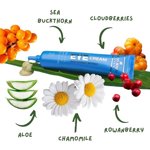 Hydrating Eye Cream with Hyaluronic Acid & Nordic Berries for Dark Circles & Fine Lines