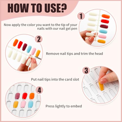 Silver 308 Colors Nail Polish Swatch Book with Tips & Brush - Salon Display