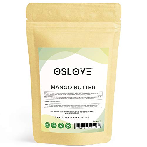 Pure Mango Butter 2 lb - Natural, Hand-Packed Skin & Hair Moisturizer - Variation of 32 Ounce Pack