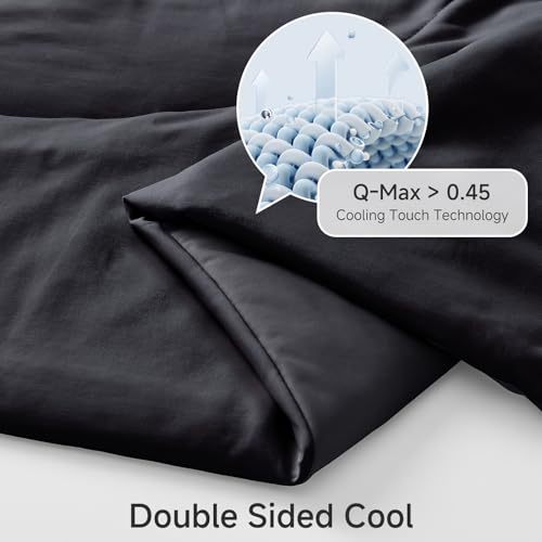 Cooling Comforter for Hot Sleepers Queen 90x90 Black - Breathable, Fast Cooling Bed Blanket