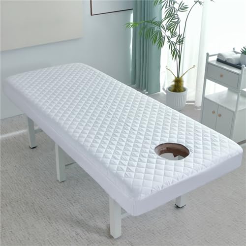 Waterproof Massage Table Fitted Sheet with Face Hole, Spa Bed Cover Sheets Suitable for Beauty, Spa 31.5 * 75 in