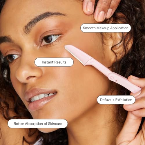 No Mo-Stache Facial Razor - Fuzz Free Facial Razors for Hair Removal and Skin Exfoliating