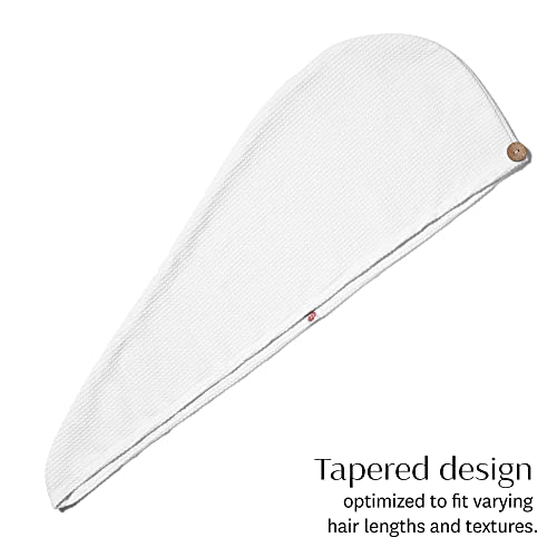 T3 Luxe Microfiber Turban Towel for Hair - Soft Waffle Texture, Comfortable Fit