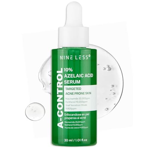 Nineless 10% Azelaic Acid Serum with Niacinamide & Snail Mucin - Redness Relief & Dark Spot Corrector for Face - Facial Serum for Acne-Prone, Oil Control & Pore Care 1.01 fl.oz