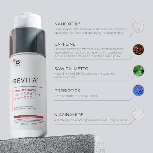 DS Labs Revita Extra Strength Shampoo 7oz (205mL) - Scalp First Cleanse for Fuller Hair