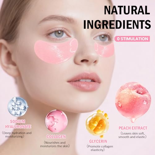 Sulily 30 Pairs Lip Mask & Under Eye Patches, Pink Collagen Hydrogel Eye Patch, Eye Mask Pink Pads, Bulk Gifts, Party Favors, Small Gifts, Gifts for Women, Birthday Gifts for Women, Mothers Day Gifts