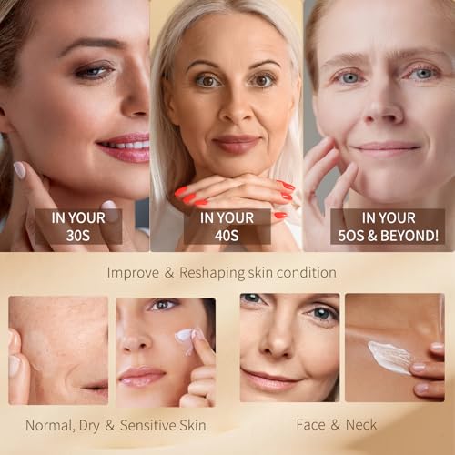 Tighten and Lift Neck Cream, Deep Hydration Neck Firming Cream with Retinol, Collagen & Honey Anti-Aging & Wrinkle Moisturizer for Face, Neck & D?collet? Women & Men 1.7 Fl Oz
