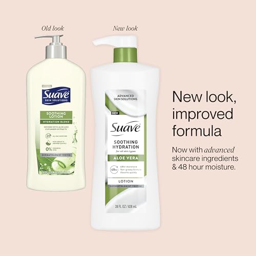 Suave Hydrating Hand & Body Lotion with Aloe Vera - 28 fl oz, 4 Pack