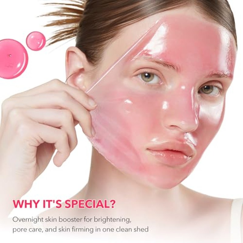 APRILSKIN Pore Care & Glow Duo with Jelly Brush: TXA Niacinamide 99 Overnight Wrapping Mask Duo and Jelly Brush, Calendula Flower-Infused Facial Peel Off Mask and Jelly Brush