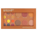 Black Radiance Bold & Sexy Palette, 18 Shades for Eyes & Face, Matte, Glitter & Pearl Finishes, Includes Contour, Blush & Illuminators - Melanin Collection
