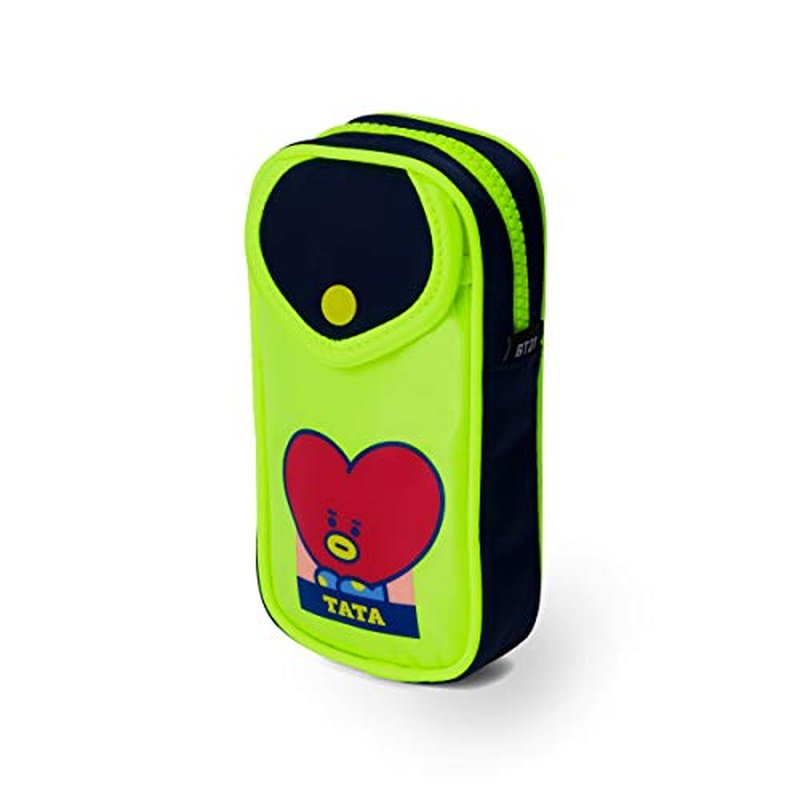 BT21 TATA Character Retro Pencil Case Makeup Pouch Toiletry Bag with Zipper