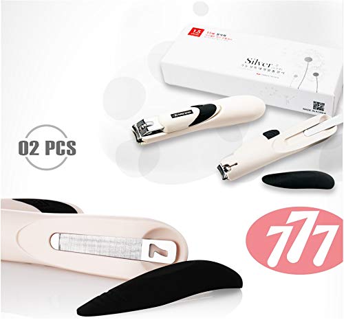 Korean Nail Clipper Set with Nail File & Brush - Travel Manicure Grooming Kit