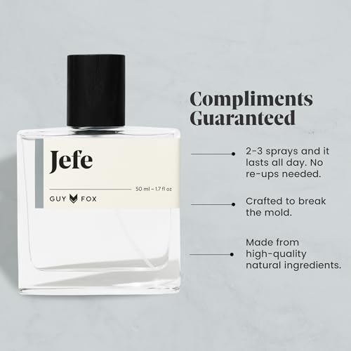 Jefe Men's Cologne - Fresh Mandarin Orange, Sea Notes & Oakmoss, 1.7 Fl Oz - Guy Fox