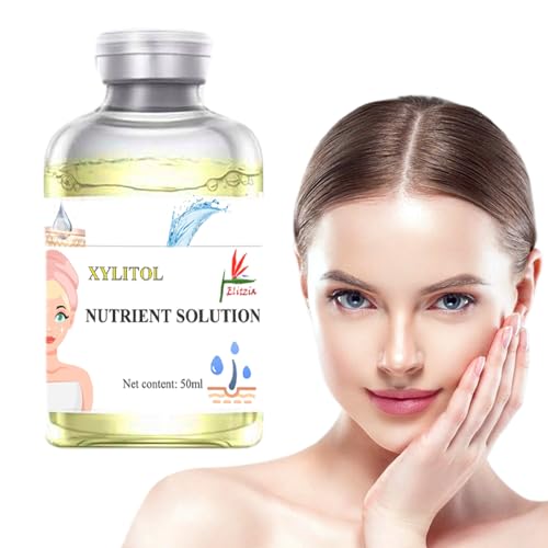 Elitzia Skin Care Oxygen Facial Machine Essence Oxygen Device for Skin 1.69 fl.oz Xylitol Nutrient Solution Yellow Hydration Keep Soft & Elasticity Anti Aging & Wrinkle Beauty Care Home Use