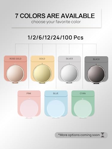 Portable Compact Mirror with 1X/2X Magnification - Silver, 2.5 Inch