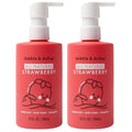 Dabble & Dollop All Natural Strawberry 3-in-1 Body Wash, Shampoo & Bubble Bath for Kids ? Tear-Free, Gentle, Hypoallergenic, Vegan, No Parabens or Sulfates (10 fl oz, Pack of 2)