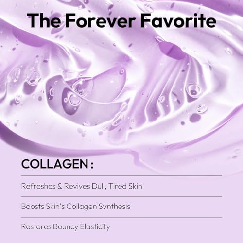 LAPCOS Collagen Sheet Mask Pack of 10 - Skin Firming & Anti-Aging Face Masks - Variation of Collagen 10ct