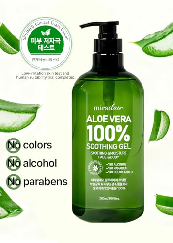 Pure Aloe Vera Gel for Face & Body - Soothing Hydration, 33.81 fl oz