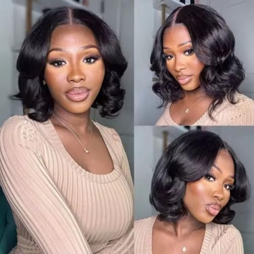 Natural Color Clip-In Hair Extensions 8 Inch Body Wave Remy Human Hair - Thick & Soft