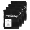 Black Makeup Remover Towels Set of 4, 100% Soft Cotton Reusable Luxury 4 Pcs Makeup Wipes for Face, Ideal for Salon, Bath, Hotel, Spa, Washcloths for Face Pack of 4 (12"X12")
