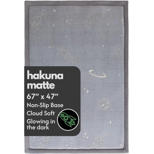 Hakuna Matte CloudSoft Baby Play Mat Planet 47x67 Inch Glow-In-Dark Floor Mat