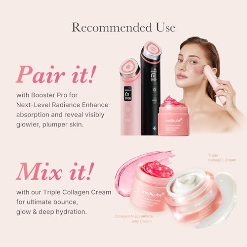 Medicube Collagen Jelly Cream with Niacinamide, Hydrolyzed Collagen & 24H Glow - Pack of 2 - 3.71 Fl Oz