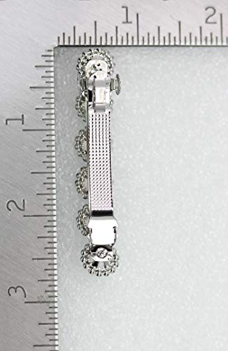 Clear Rhinestone Floral Hair Barrette Clip - Small Bridal Hair Jewelry